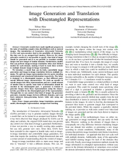 Image Generation and Translation with Disentangled Representations