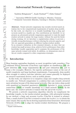 Adversarial Network Compression