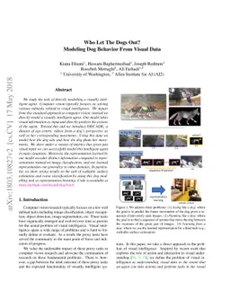 Who Let The Dogs Out? Modeling Dog Behavior From Visual Data