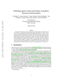 Defending against Adversarial Images using Basis Functions
  Transformations
