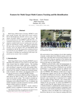 Features for Multi-Target Multi-Camera Tracking and Re-Identification