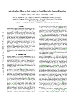 Attention-based End-to-End Models for Small-Footprint Keyword Spotting