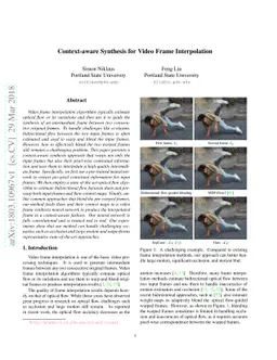 Context-aware Synthesis for Video Frame Interpolation
