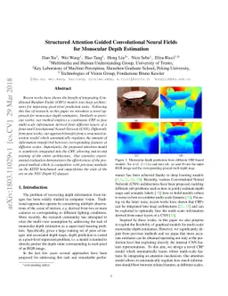 Structured Attention Guided Convolutional Neural Fields for Monocular
  Depth Estimation