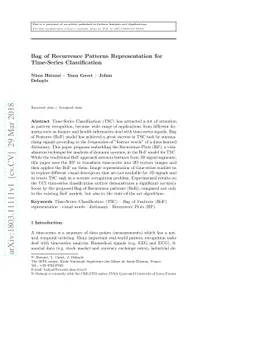 Bag of Recurrence Patterns Representation for Time-Series Classification
