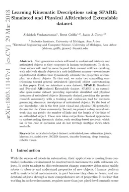 Learning Kinematic Descriptions using SPARE: Simulated and Physical
  ARticulated Extendable dataset