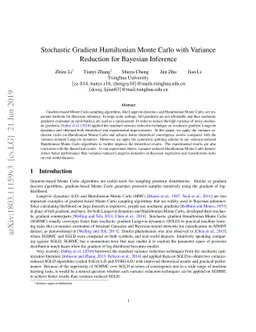 Stochastic Gradient Hamiltonian Monte Carlo with Variance Reduction for
  Bayesian Inference