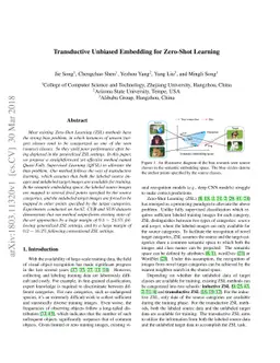 Transductive Unbiased Embedding for Zero-Shot Learning