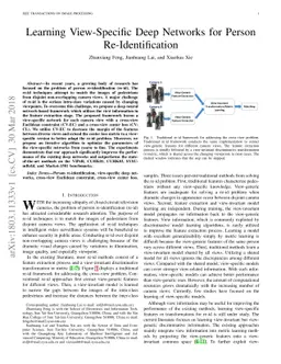 Learning View-Specific Deep Networks for Person Re-Identification