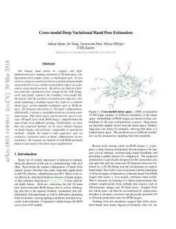 Cross-modal Deep Variational Hand Pose Estimation
