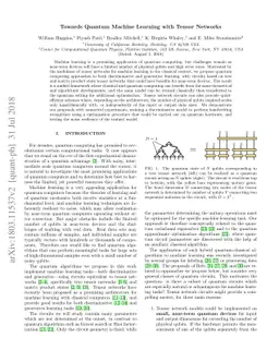 Towards Quantum Machine Learning with Tensor Networks