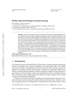Hartley Spectral Pooling for Deep Learning