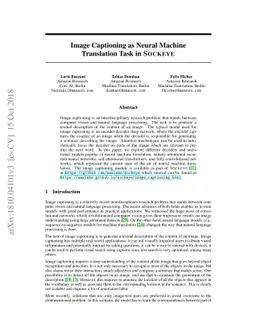 Image Captioning as Neural Machine Translation Task in SOCKEYE