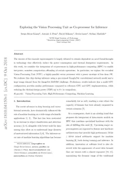 Exploring the Vision Processing Unit as Co-processor for Inference