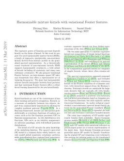 Harmonizable mixture kernels with variational Fourier features