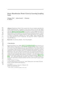 Faster Hamiltonian Monte Carlo by Learning Leapfrog Scale