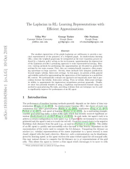 The Laplacian in RL: Learning Representations with Efficient
  Approximations