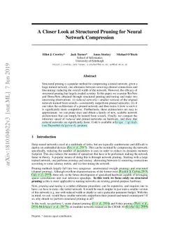 A Closer Look at Structured Pruning for Neural Network Compression