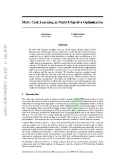 Multi-Task Learning as Multi-Objective Optimization