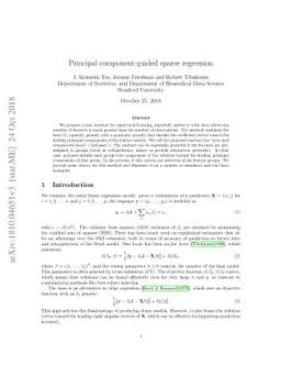 Principal component-guided sparse regression