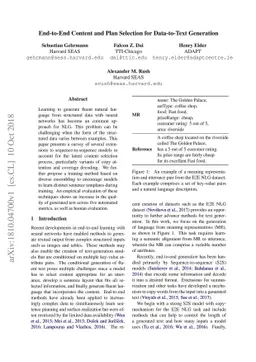 End-to-End Content and Plan Selection for Data-to-Text Generation