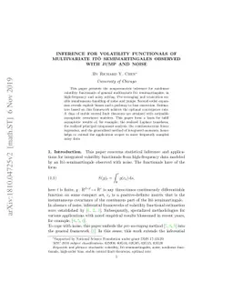 Inference for Volatility Functionals of Multivariate Itô
  Semimartingales Observed with Jump and Noise