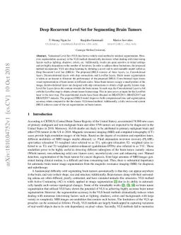 Deep Recurrent Level Set for Segmenting Brain Tumors