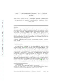 AFRA: Argumentation framework with recursive attacks