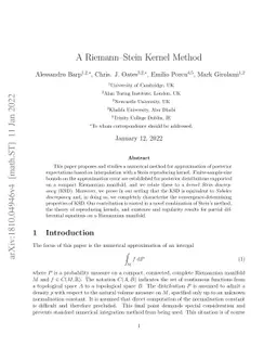 A Riemann-Stein Kernel Method