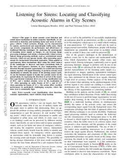 Listening for Sirens: Locating and Classifying Acoustic Alarms in City
  Scenes