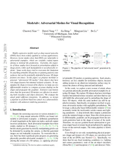 MeshAdv: Adversarial Meshes for Visual Recognition