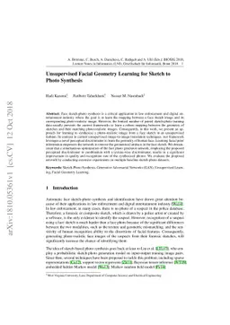 Unsupervised Facial Geometry Learning for Sketch to Photo Synthesis