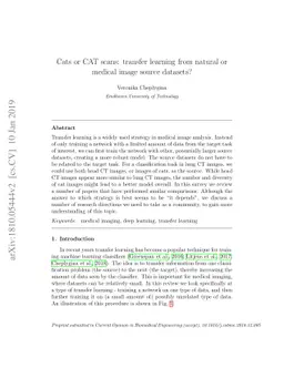 Cats or CAT scans: transfer learning from natural or medical image
  source datasets?