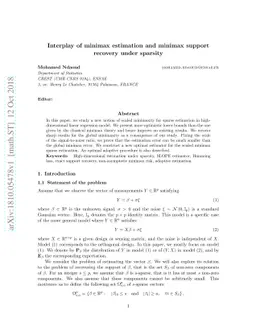 Interplay of minimax estimation and minimax support recovery under
  sparsity