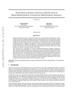 Feature Learning for Fault Detection in High-Dimensional
  Condition-Monitoring Signals