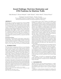 Grand Challenge: Real-time Destination and ETA Prediction for Maritime
  Traffic