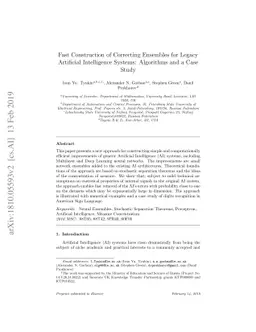 Fast Construction of Correcting Ensembles for Legacy Artificial
  Intelligence Systems: Algorithms and a Case Study
