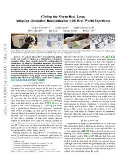 Closing the Sim-to-Real Loop: Adapting Simulation Randomization with
  Real World Experience