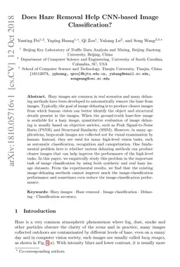 Does Haze Removal Help CNN-based Image Classification?