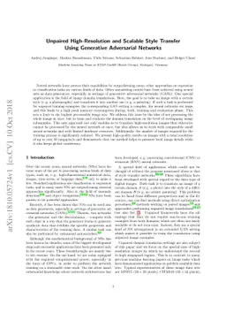 Unpaired High-Resolution and Scalable Style Transfer Using Generative
  Adversarial Networks