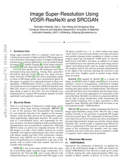 Image Super-Resolution Using VDSR-ResNeXt and SRCGAN