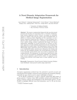 A Novel Domain Adaptation Framework for Medical Image Segmentation