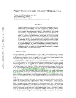 Policy Transfer with Strategy Optimization