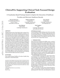 ClinicalVis: Supporting Clinical Task-Focused Design Evaluation