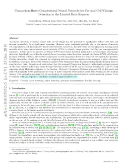 Comparison-Based Convolutional Neural Networks for Cervical Cell/Clumps
  Detection in the Limited Data Scenario