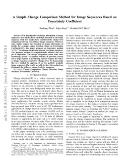 A Simple Change Comparison Method for Image Sequences Based on
  Uncertainty Coefficient