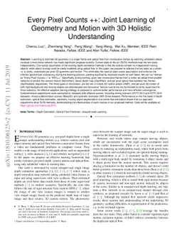 Every Pixel Counts ++: Joint Learning of Geometry and Motion with 3D
  Holistic Understanding