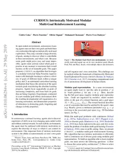 CURIOUS: Intrinsically Motivated Modular Multi-Goal Reinforcement
  Learning