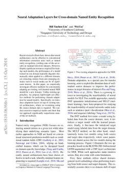Neural Adaptation Layers for Cross-domain Named Entity Recognition