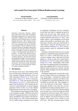 Adversarial Text Generation Without Reinforcement Learning
